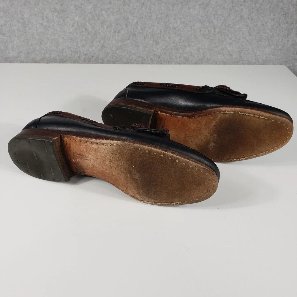 Allen Edmonds Mens‎ Loafers 7 D Black Leather Tassel Dress Shoes Business Casual